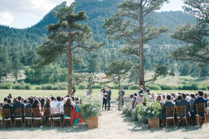 Bride and Groom Wed in the colorado Mountains
