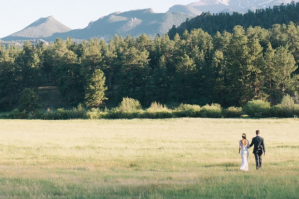 Colorado Bride and Groom in the Mountains for couples photos