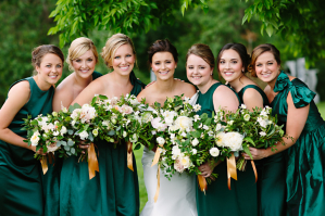 chic boulder wedding emerald bridesmaid dress calluna events
