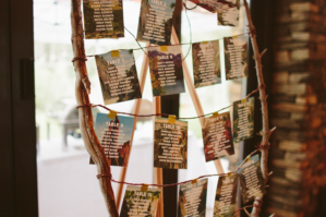 Boho mountain wedding table seating chart calluna events