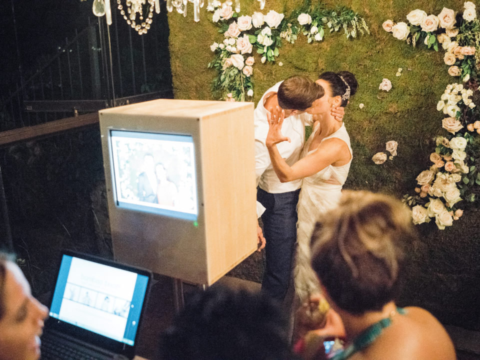 Bride and Groom Kissing Photobooth