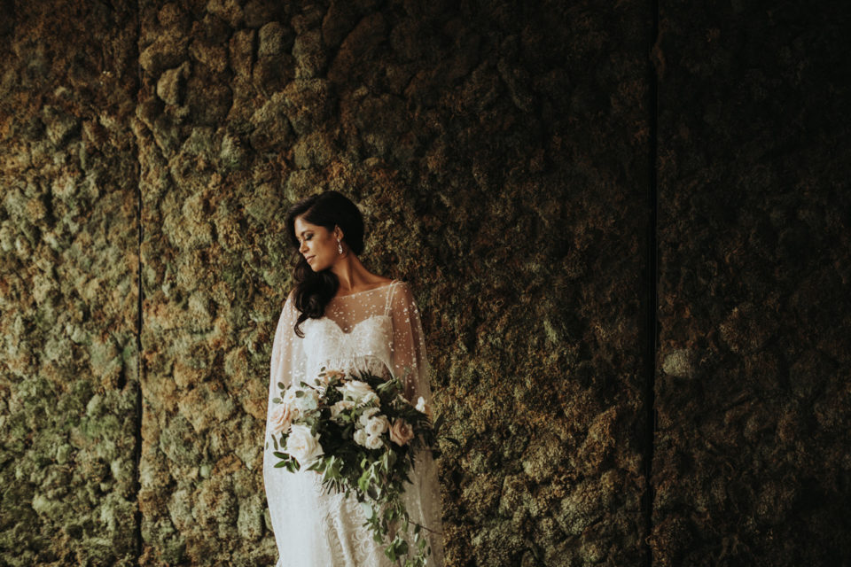 Bridal Gown Cape Portrait