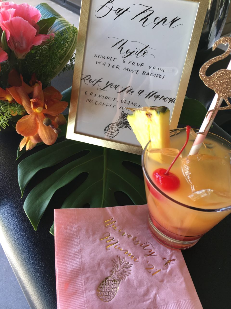 Cocktail Sign Wedding Reception