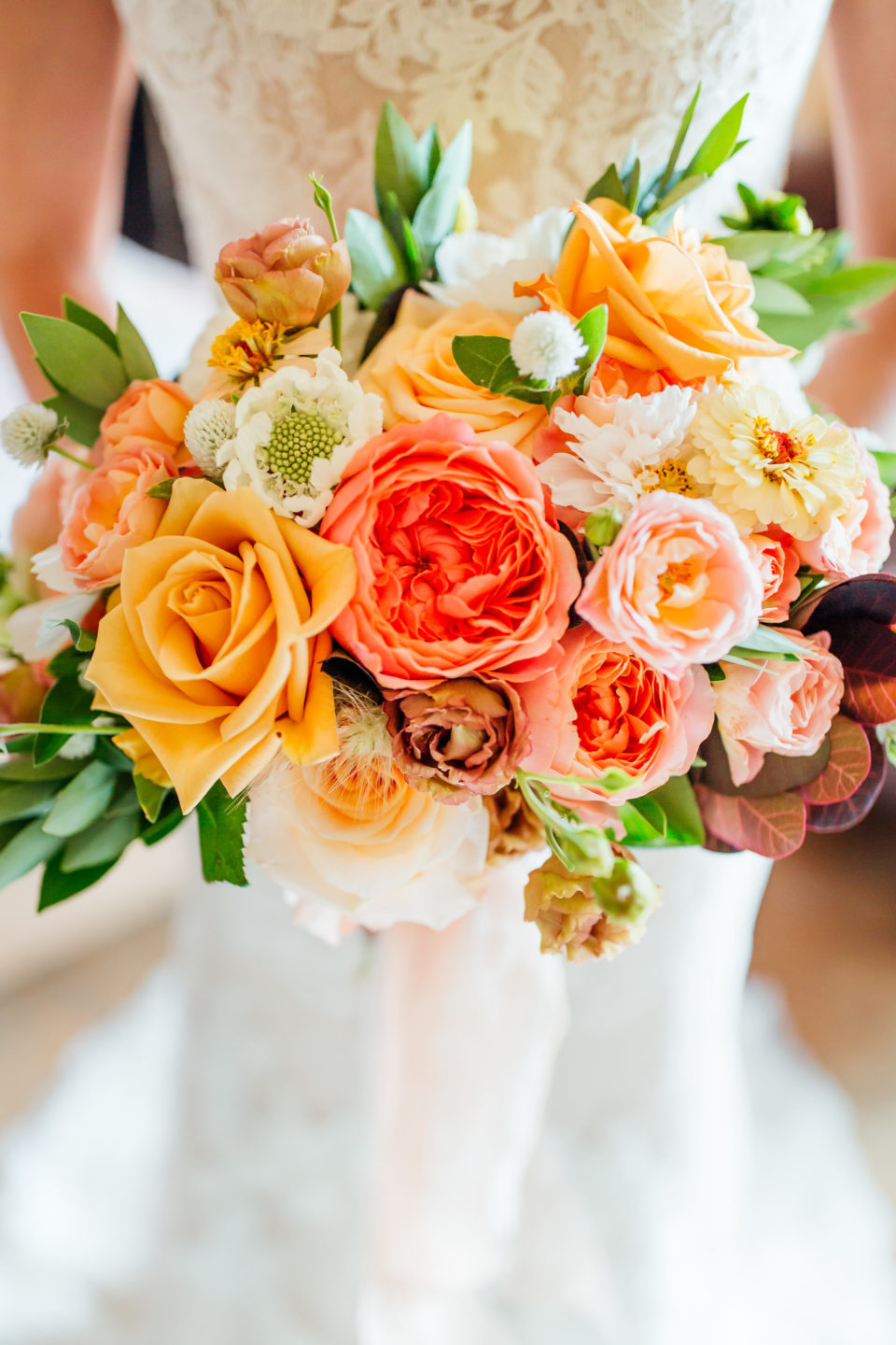 Orange Bridal Bouquet