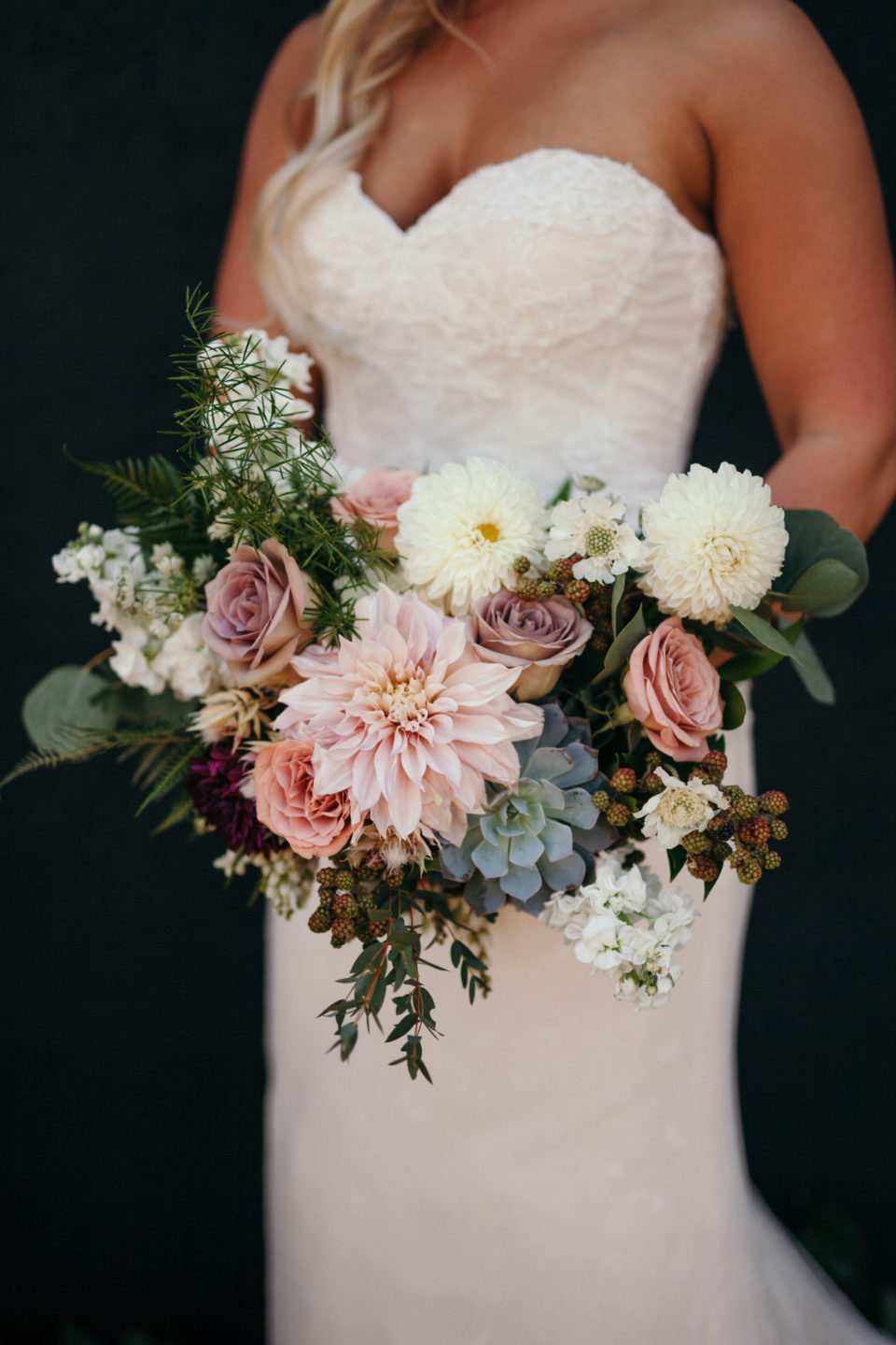 Bridal Bouquet Teal and Pink