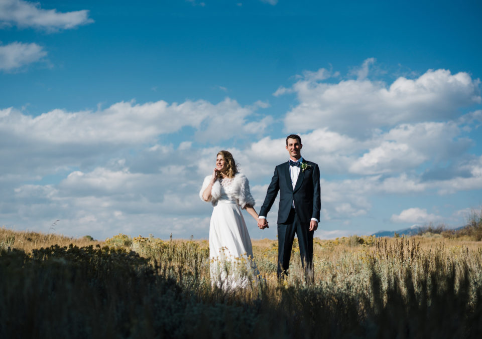 Outdoor Wedding Couple Portrait Colorado