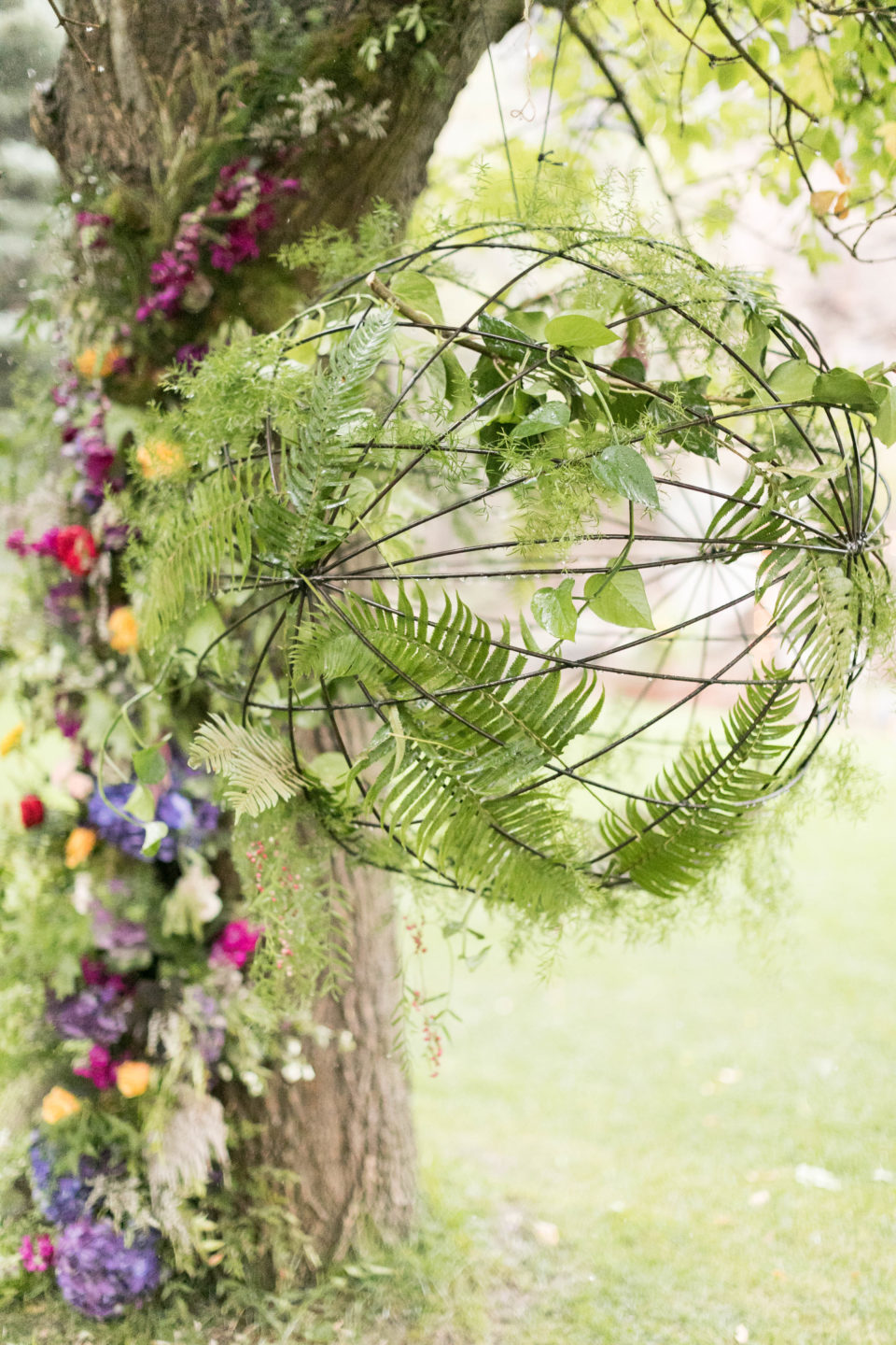 Wedding Greenery Orb Floral Installation