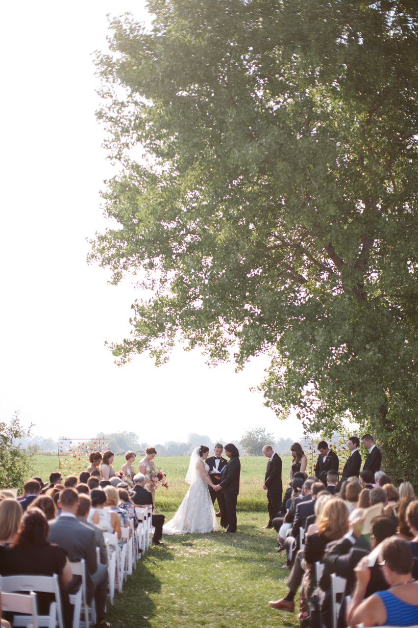 Outdoor Farm Wedding Ceremony Colorado