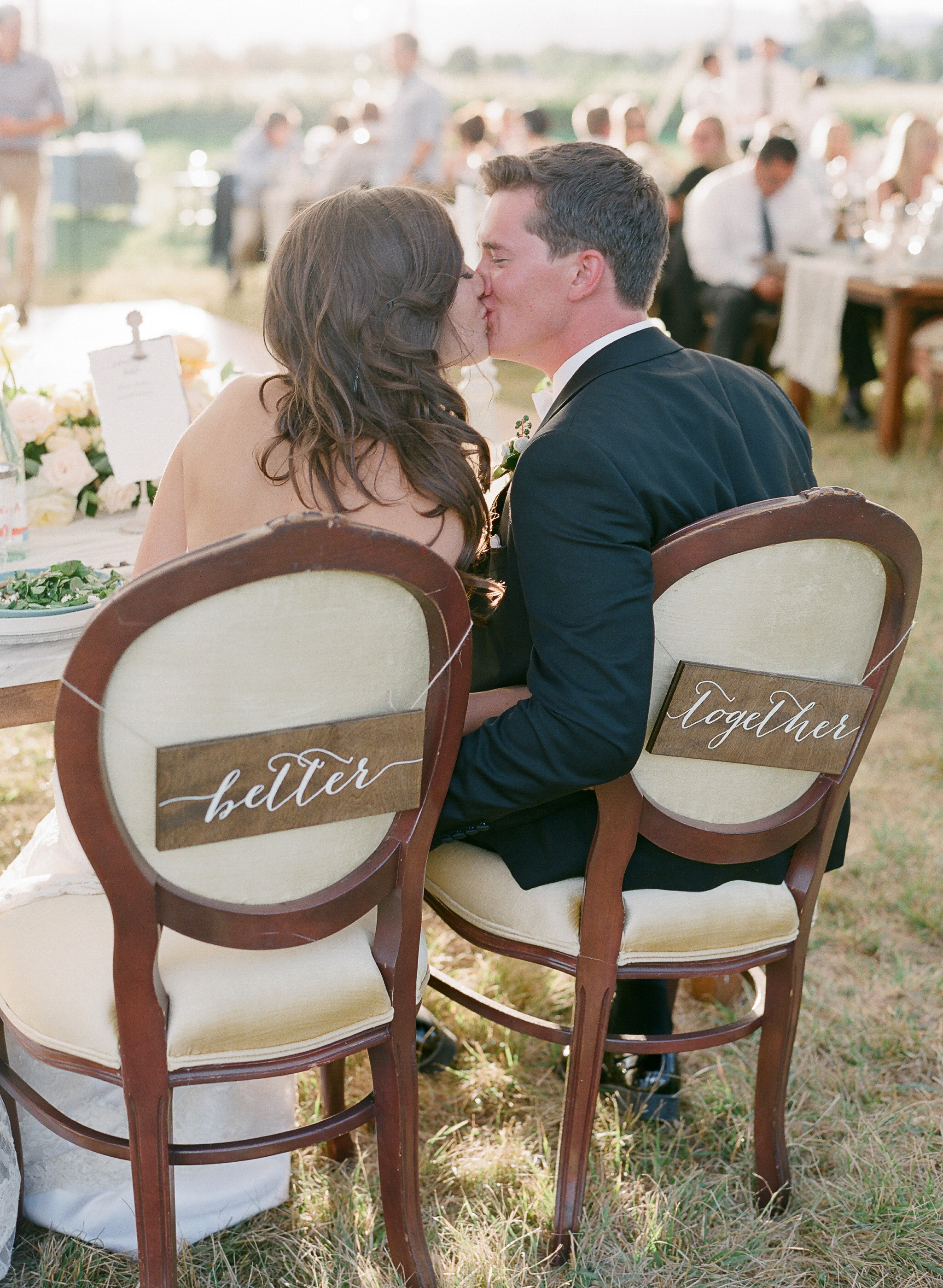 Bride Groom Chairs Reception