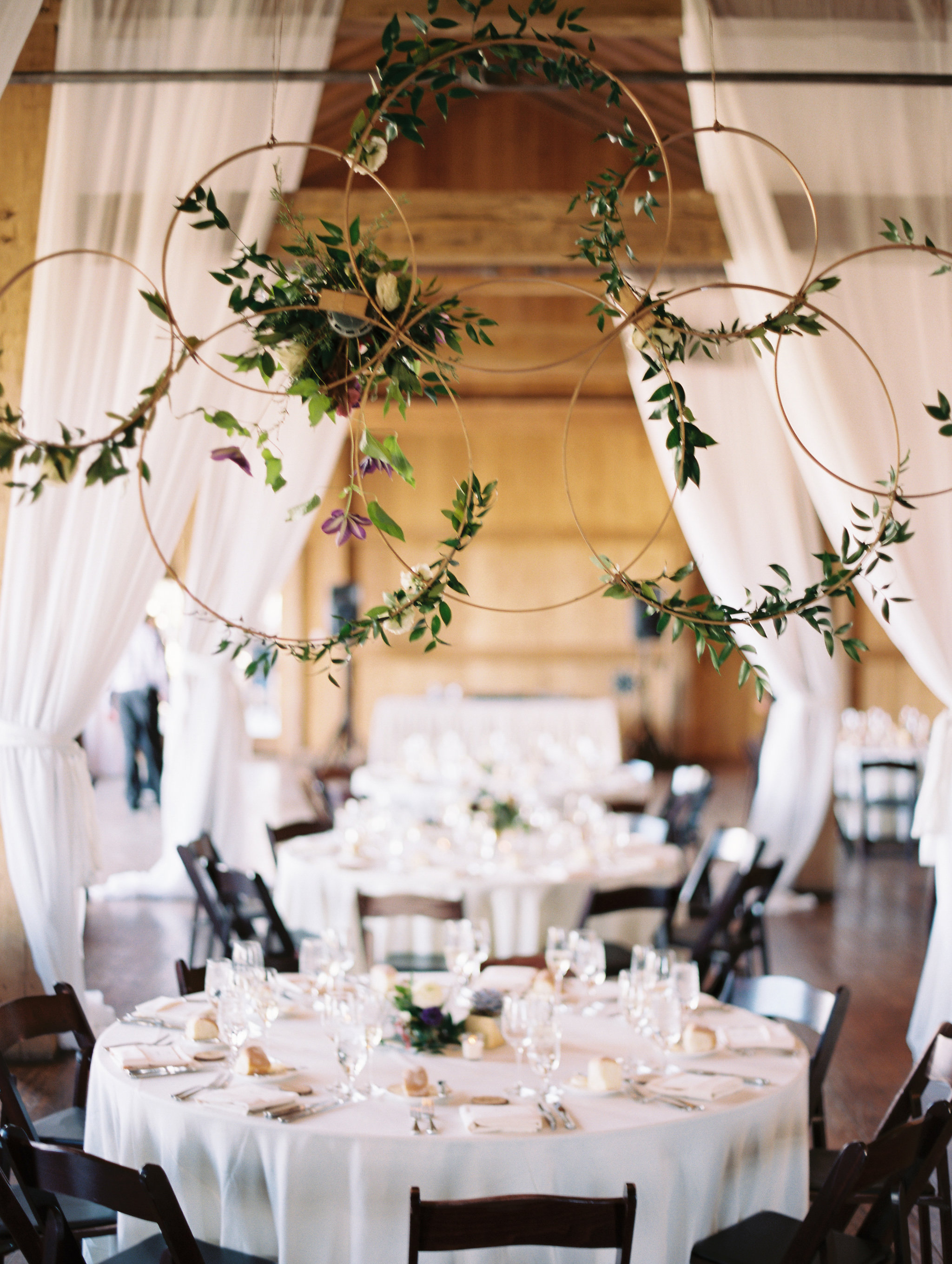 wedding hanging floral installation