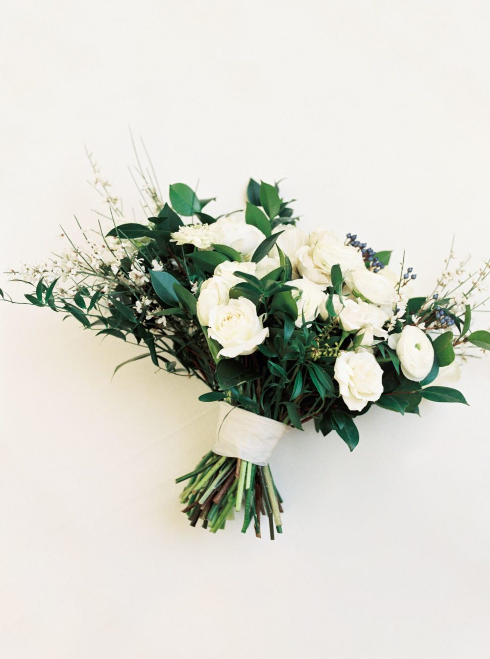 White and Green Bridal Bouquet