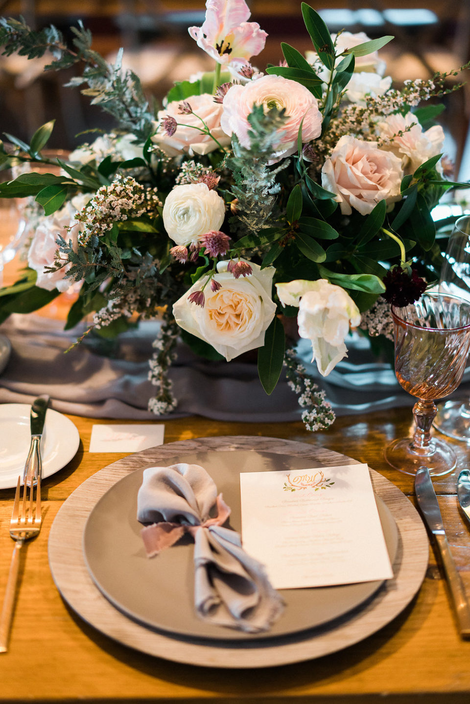 reception table decor florals calluna events