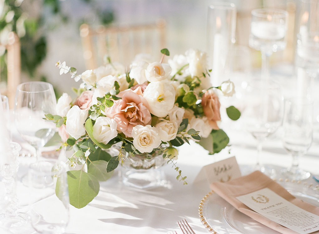 white floral centerpieces