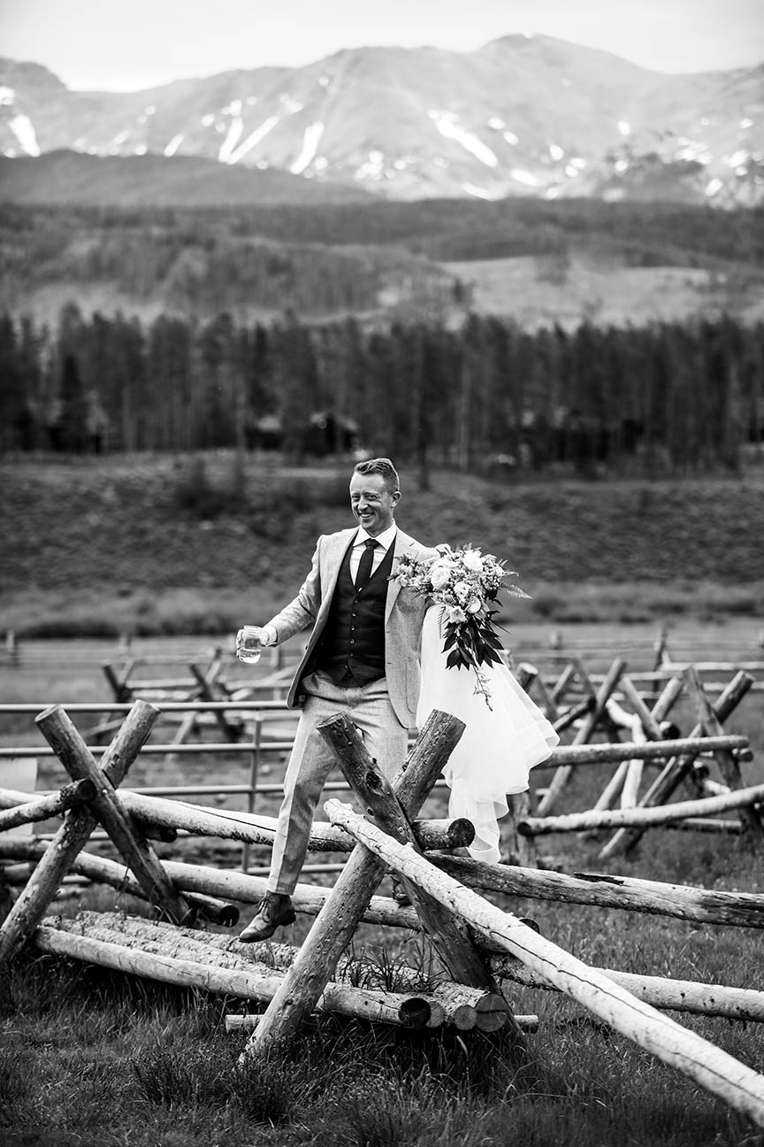 groom portraits colorado mountain devils thumb ranch wedding