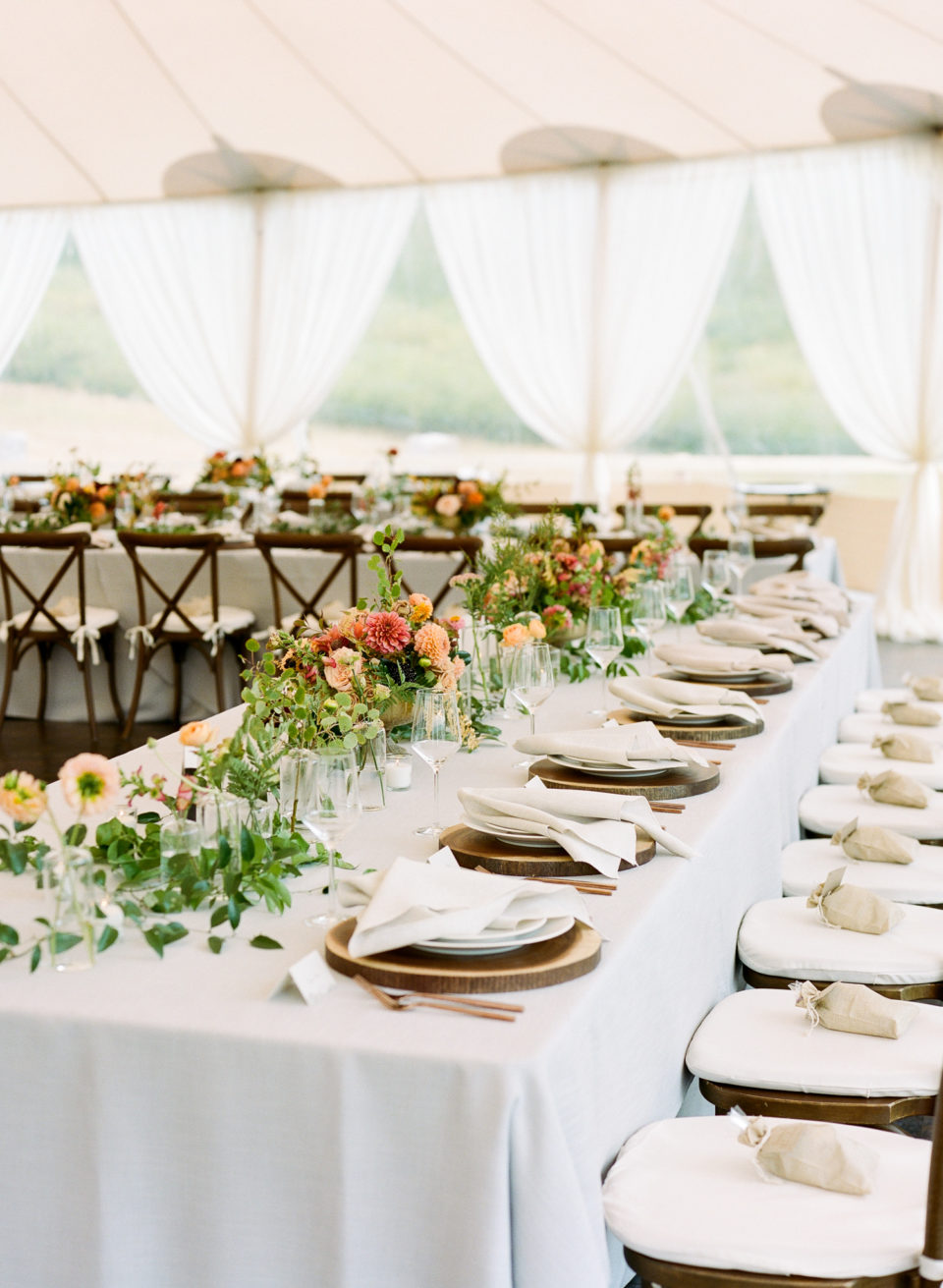 colorful organic floral centerpieces reception wedding