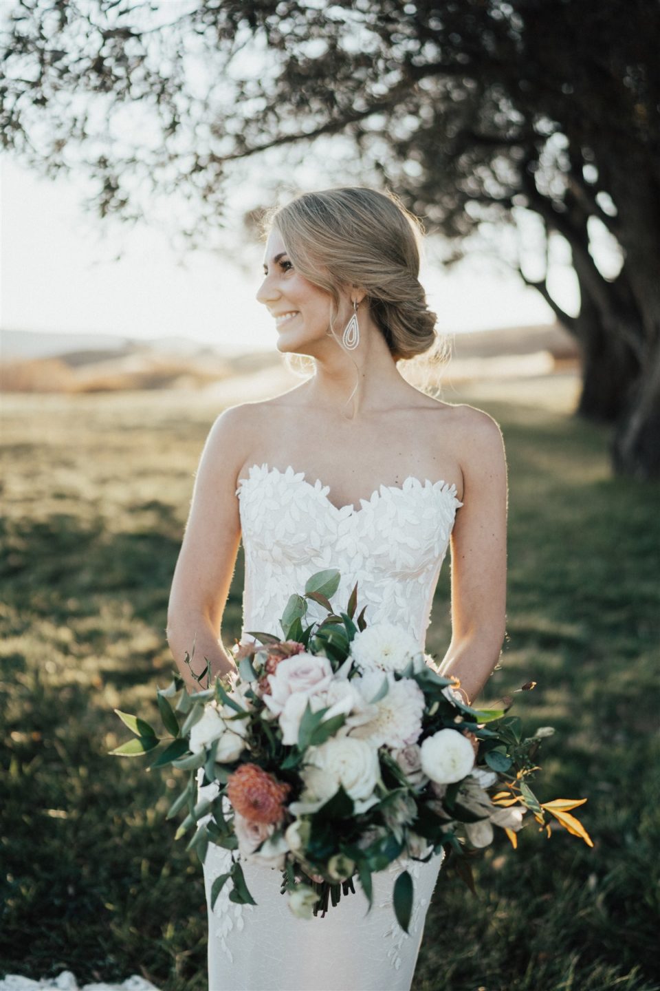 sweetheart neckline lace bridal gown colorado mountain wedding